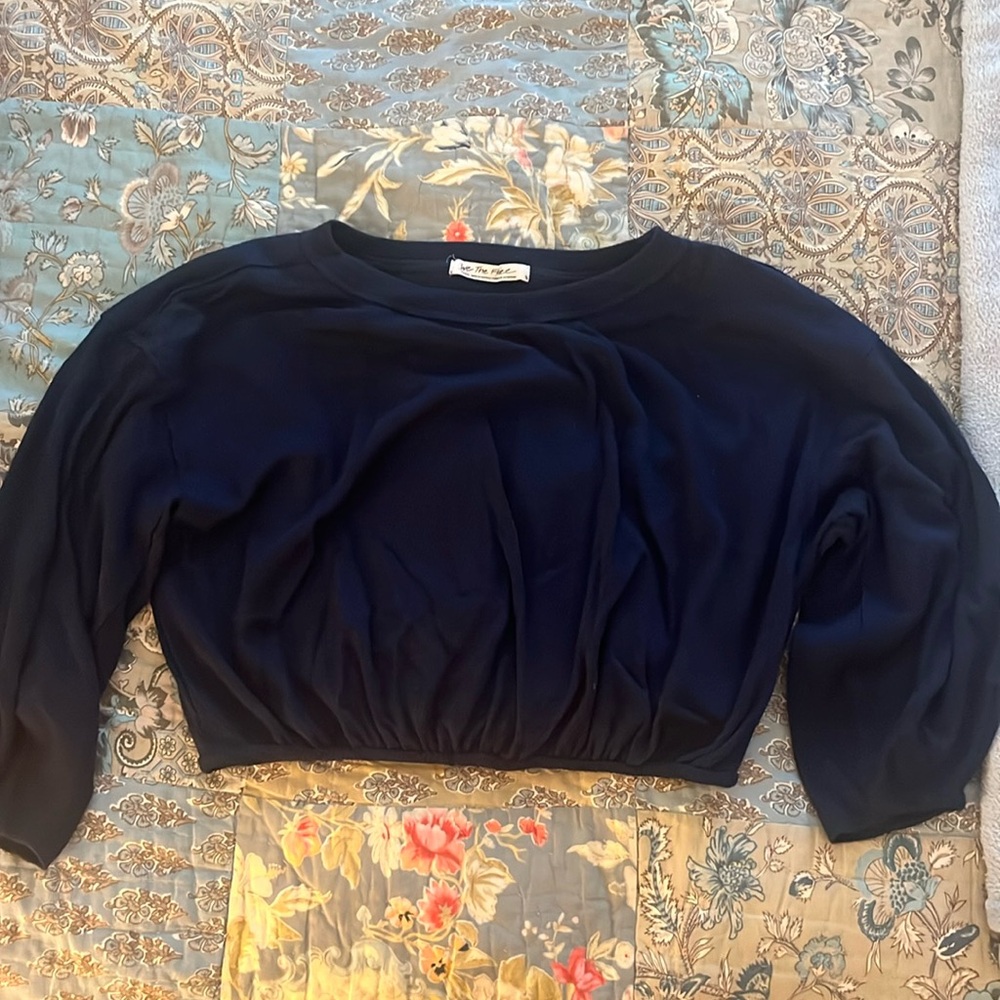 Navy Free People Top